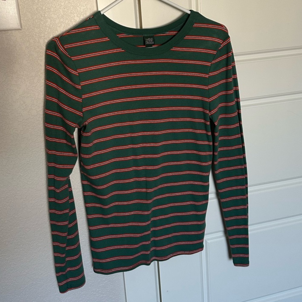 Wild Fable Striped Green and Orange Top